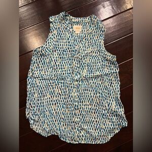 Anthropologie Maeve Sleeveless Top Blue Size 4